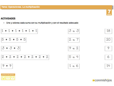 Ficha de la multiplicación