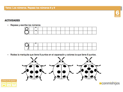 Fichas de matemáticas