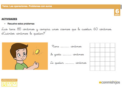 Fichas de matemáticas