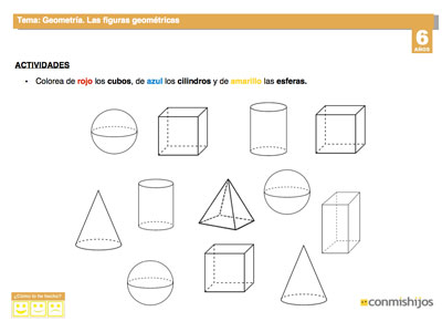 geométricos. Fichas de matemáticas para