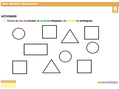 Las Figuras Planas Ficha De Geometria Para Ninos