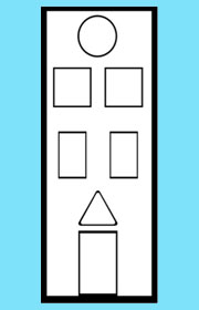 Triángulos y cuadriláteros. Ficha de geometría para niños