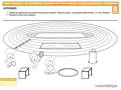 Formas planas y geométricas. Matemáticas para niños