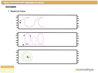 Ejercicio de grafomotricidad para niños