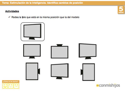 Ejercicio para estimular la concentración visual