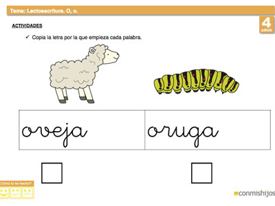 Aprender a escribir la letra O