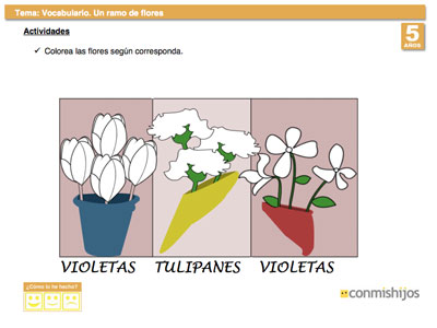 Ejercicio de lenguaje para ampliar vocabulario en los niños