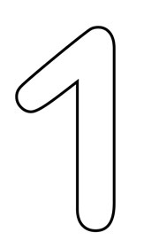 Ficha de matemáticas para aprender el número 1