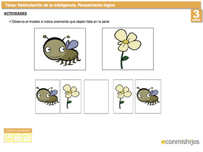 Ficha para estimular la inteligencia de los niños