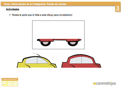 Ficha de estimulación de la inteligencia para niños