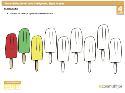 Ficha escolar de lógica para niños