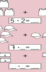 Ficha de operaciones matemáticas para niños