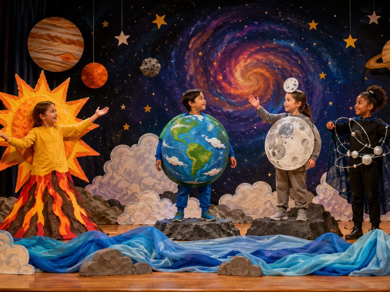 obra de teatro sobre la creación de La Tierra