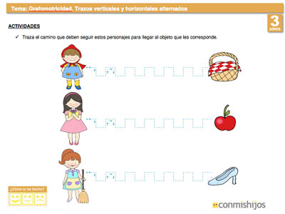 Aprender a hacer trazos verticales y horizontales