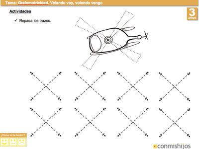 Ejercicio de grafomotricidad para niños