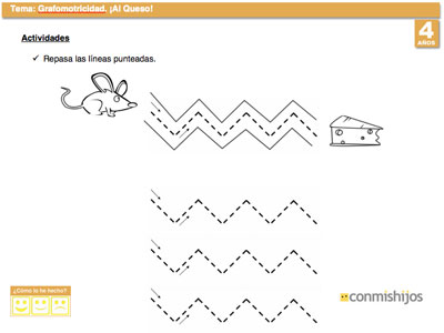 Ejercicio de grafomotricidad para niños de 4 años