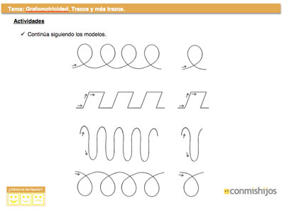 Aprender a hacer trazos de diferentes clases